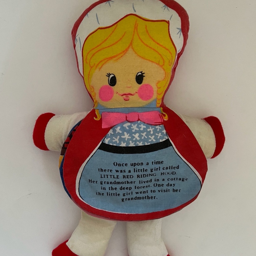 Rare Vintage 1977 Little Red Riding Hood Story Book Doll